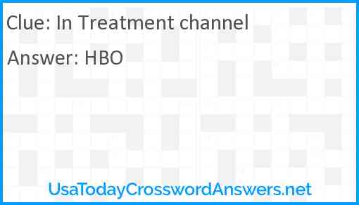 In Treatment channel Answer