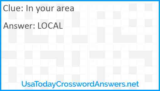 In your area Answer