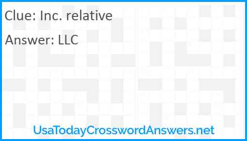 Inc. relative Answer