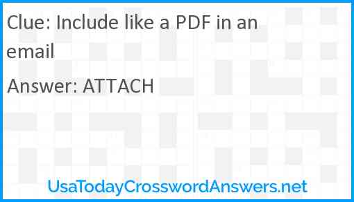 Include like a PDF in an email Answer