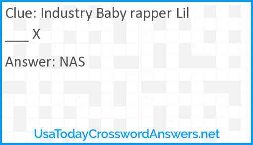 Industry Baby rapper Lil ___ X Answer