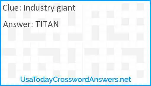 Industry giant Answer