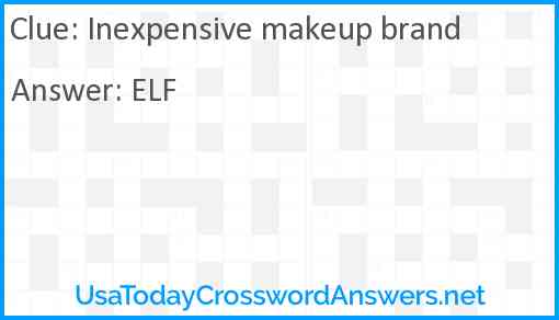 Inexpensive makeup brand Answer