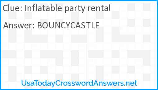 Inflatable party rental Answer