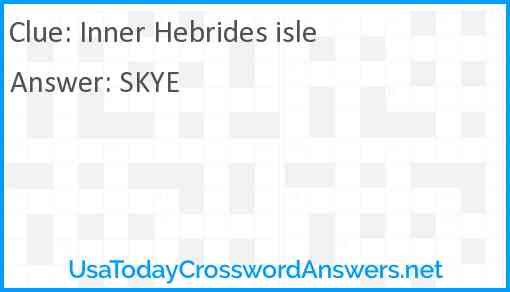 Inner Hebrides isle Answer