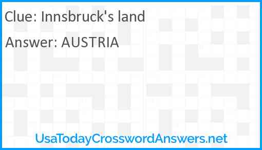 Innsbruck's land Answer