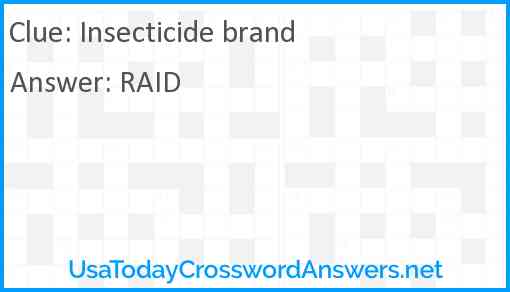 Insecticide brand Answer