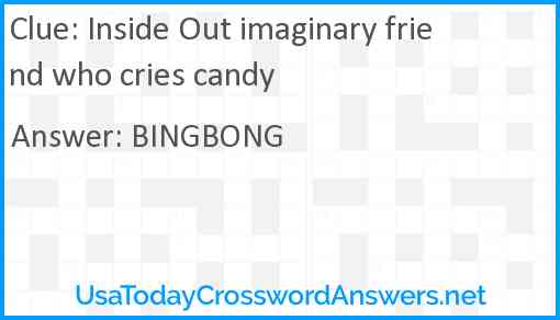 Inside Out imaginary friend who cries candy Answer