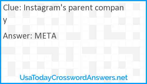 Instagram's parent company Answer