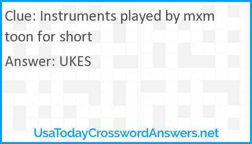 Instruments played by mxmtoon for short Answer
