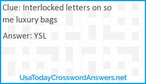 Interlocked letters on some luxury bags Answer