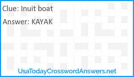 Inuit boat Answer