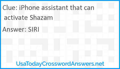 iPhone assistant that can activate Shazam Answer