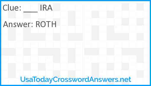 ___ IRA Answer