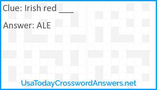 Irish red ___ Answer