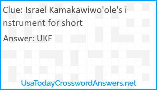 Israel Kamakawiwo'ole's instrument for short Answer