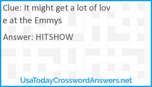 It might get a lot of love at the Emmys Answer