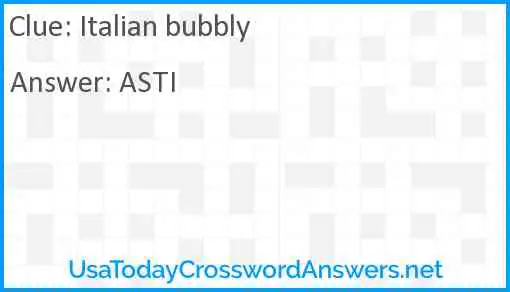 Italian bubbly Answer