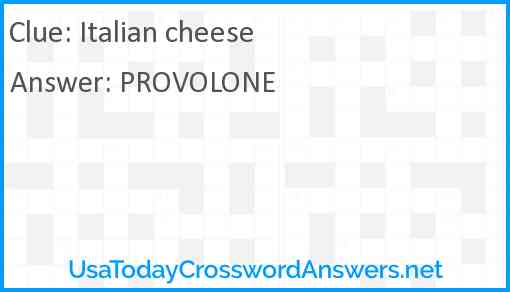 Italian cheese Answer