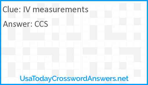 IV measurements Answer