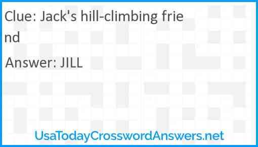 Jack's hill-climbing friend Answer