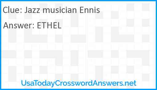 Jazz musician Ennis Answer