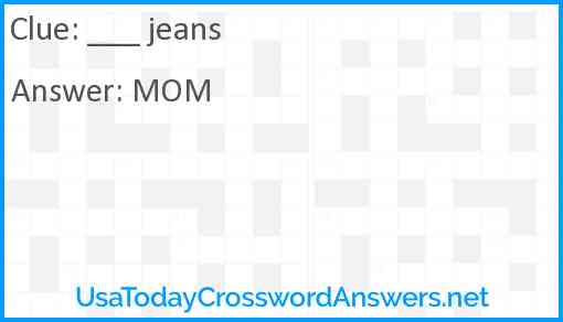 ___ jeans Answer