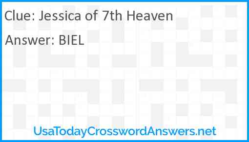 Jessica of 7th Heaven Answer