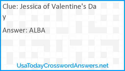 Jessica of Valentine's Day Answer