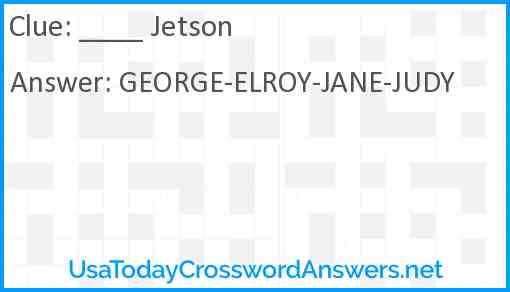 ____ Jetson Answer
