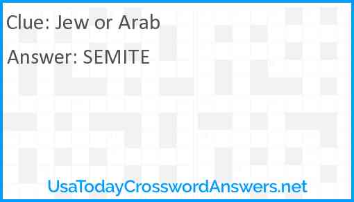 Jew or Arab Answer
