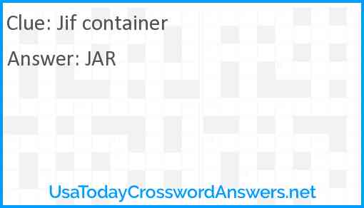 Jif container Answer