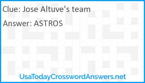 Jose Altuve's team Answer