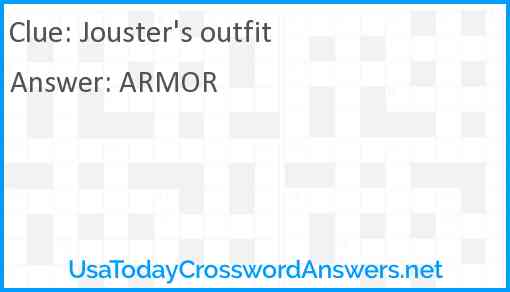 Jouster's outfit Answer