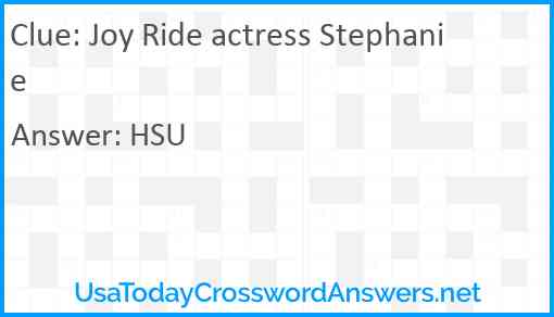 Joy Ride actress Stephanie Answer