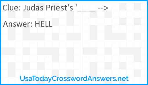Judas Priest's '____ --> Answer