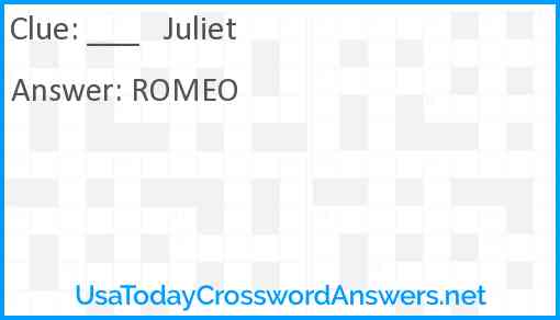 ___   Juliet Answer