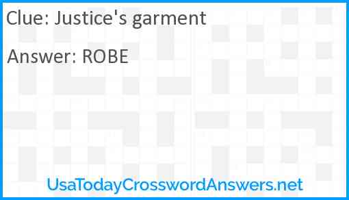 Justice's garment Answer
