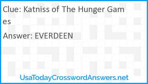 Katniss of The Hunger Games Answer