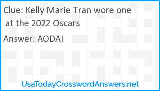Kelly Marie Tran wore one at the 2022 Oscars Answer