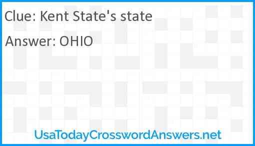 Kent State's state Answer