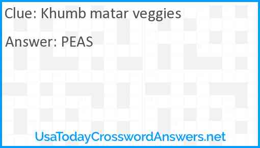 Khumb matar veggies Answer