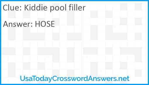 Kiddie pool filler Answer