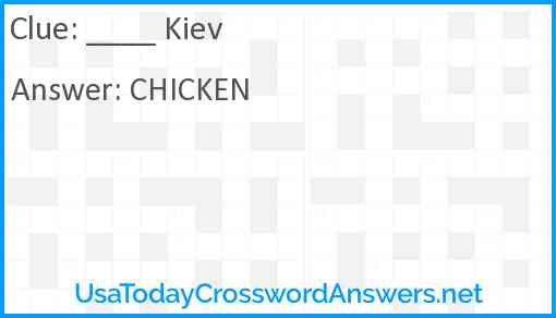 ____ Kiev Answer