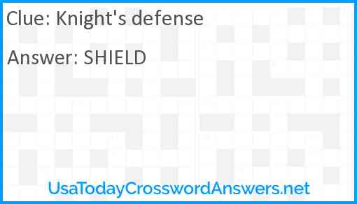 Knight's defense Answer
