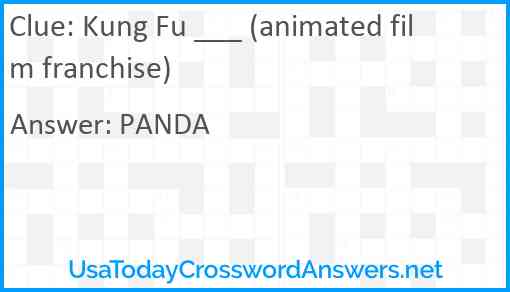 Kung Fu ___ (animated film franchise) Answer