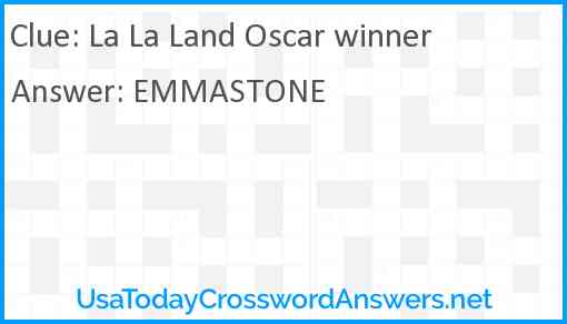La La Land Oscar winner Answer