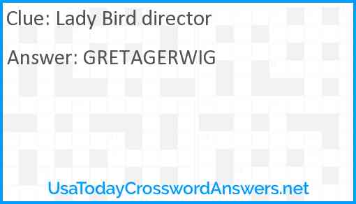 Lady Bird director Answer