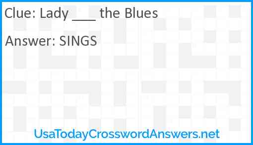 Lady ___ the Blues Answer