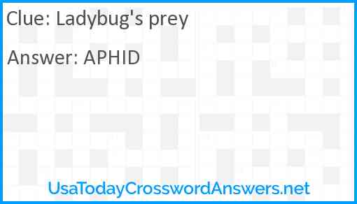 Ladybug's prey Answer